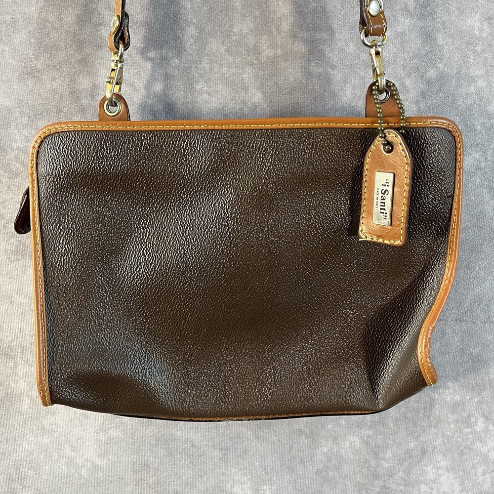 I Santi Crossbody Bag Women Small Brown Leather Made in Italy Vintage Messenger